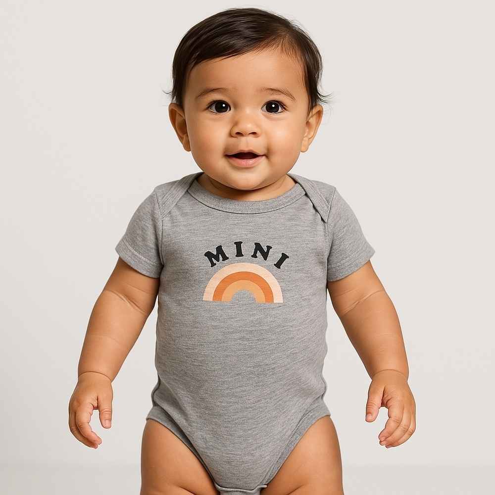 Unisex Mini Baby Rainbow 'Mini' Bodysuit Size 6-9 months